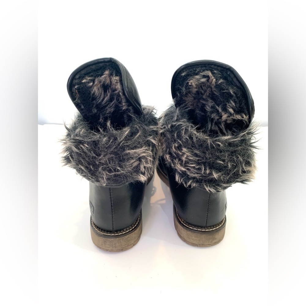 Dirty Laundry Faux Black Leather & Fur Right Time Combat Boots - Women's Sz 8.5 - Picture 8 of 13